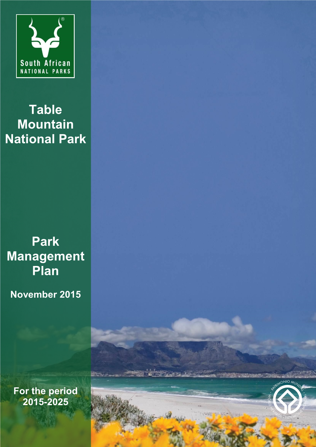 Table Mountain National Park Park Management Plan