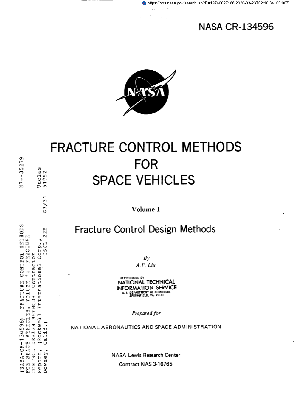 Nasa.Gov/Search.Jsp?R=19740027166 2020-03-23T02:10:34+00:00Z