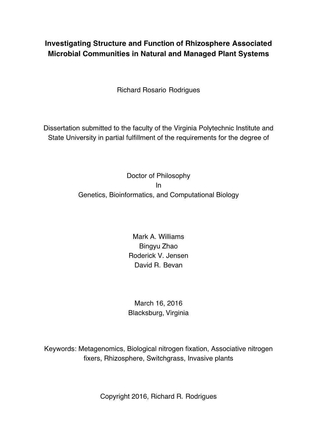 Investigating Structure and Function of Rhizosphere Associated Microbial Communities in Natural and Managed Plant Systems