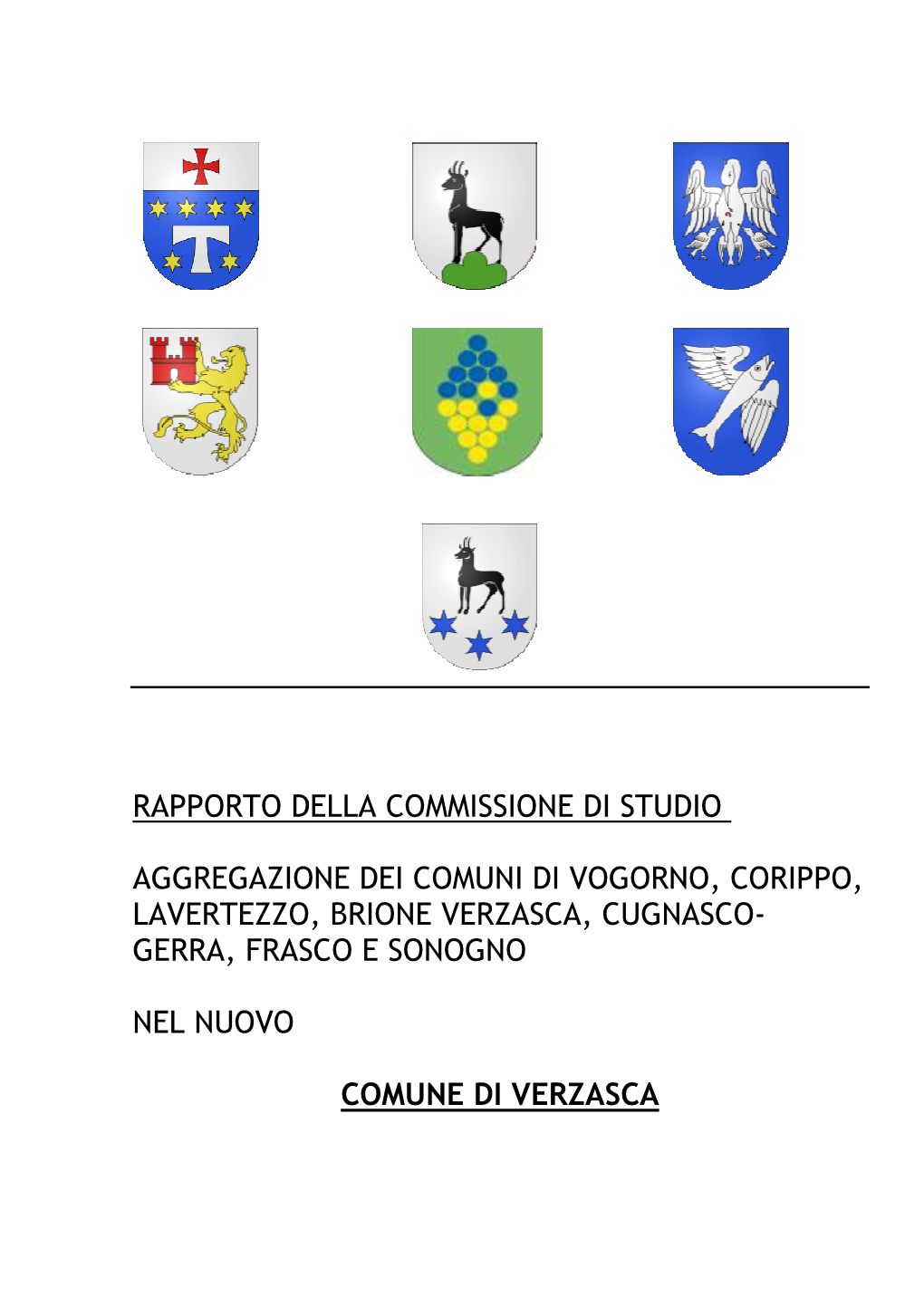 Rapporto Della Commissione Di Studio Aggregazione Dei