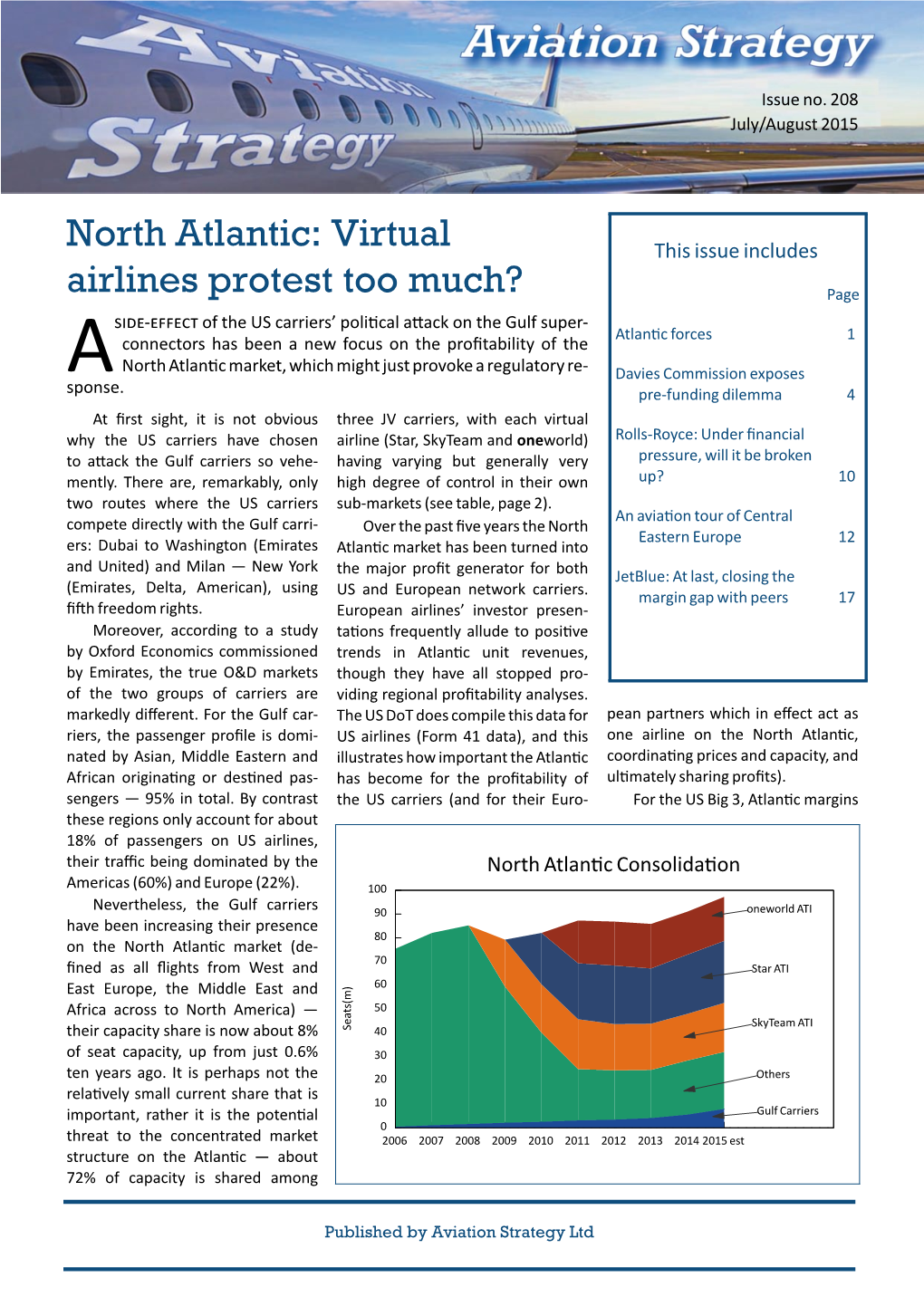 Aviation Strategy Issue #208, July/August 2015