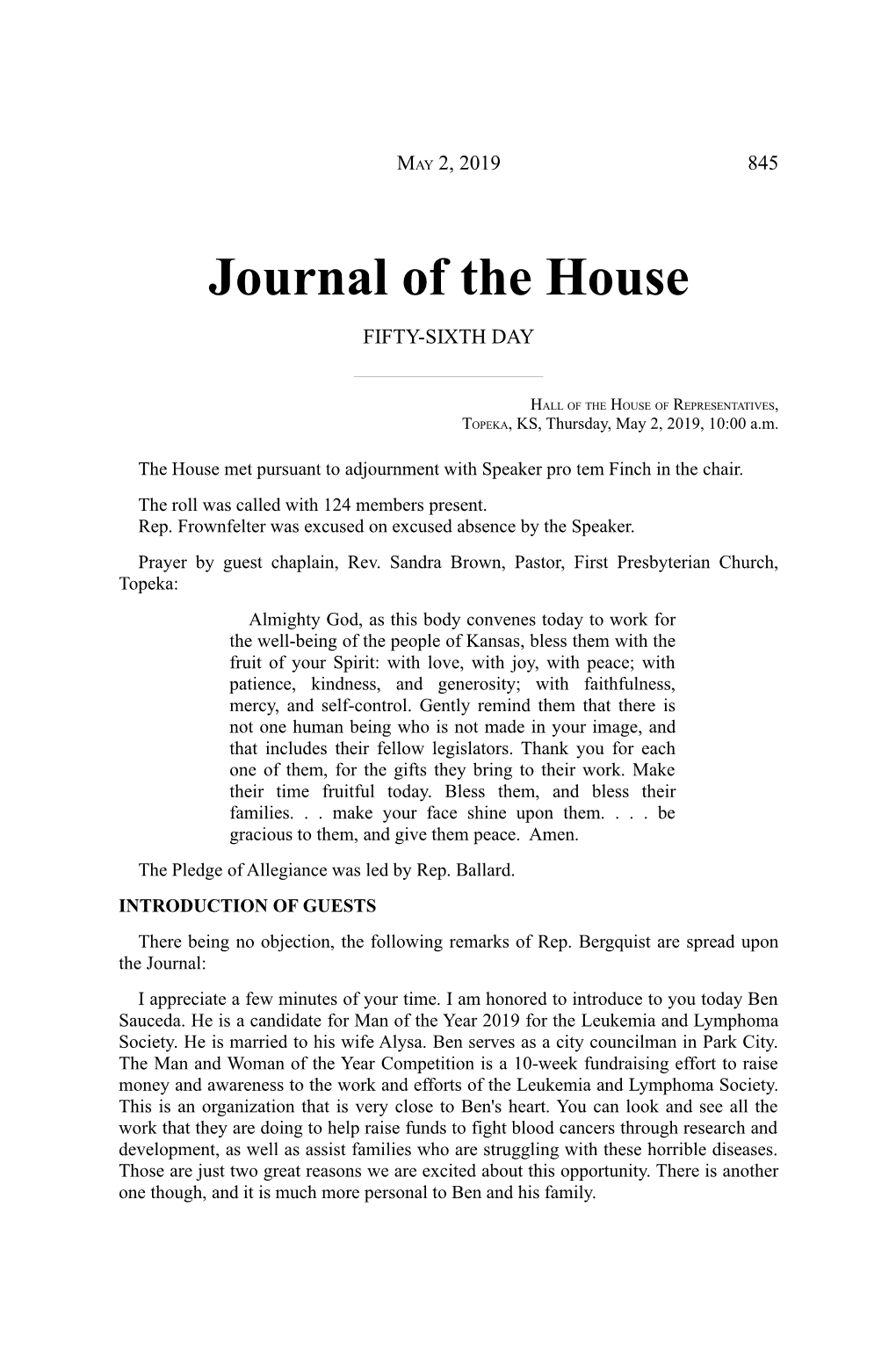 Journal of the House