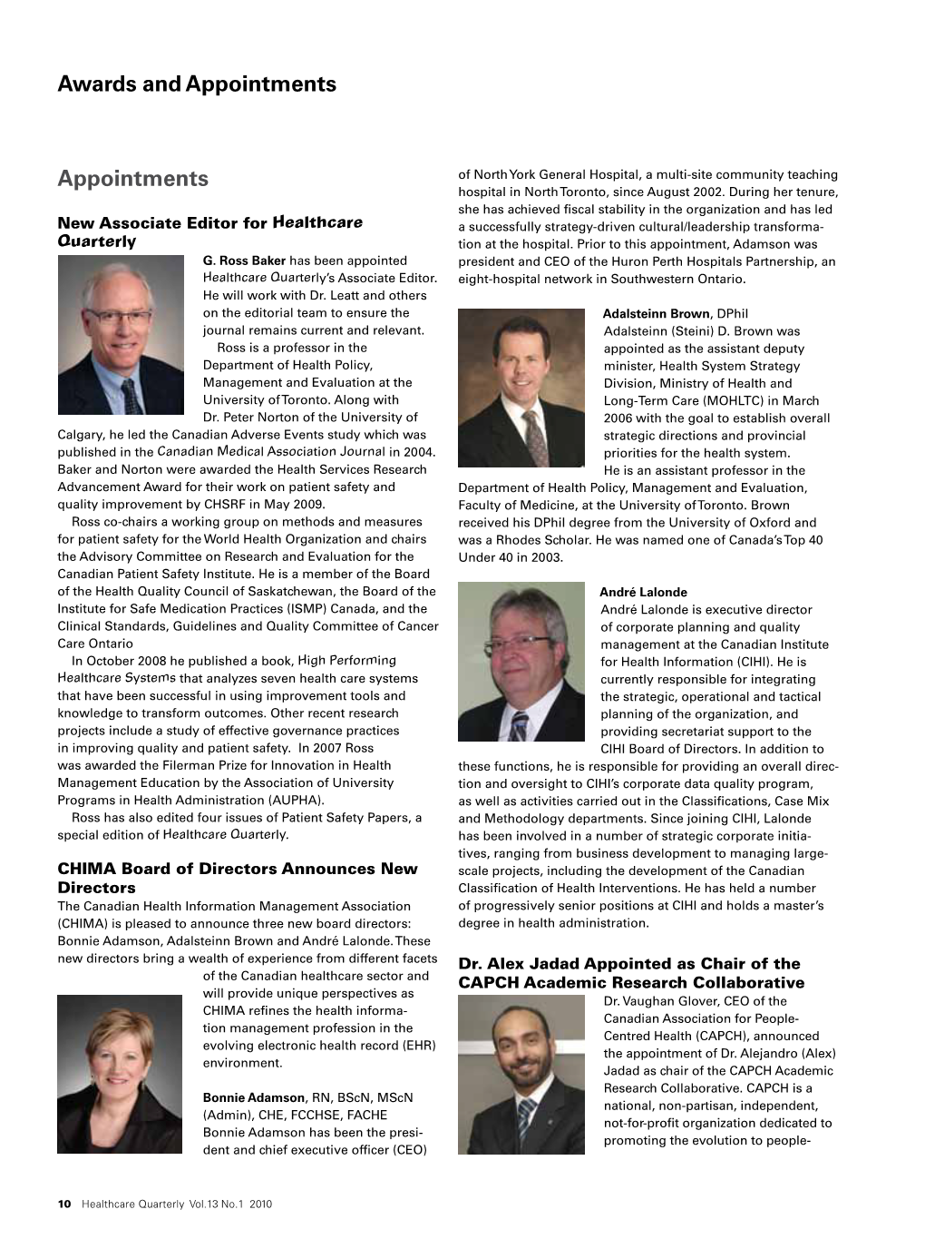 Appointments Awards and Appointments