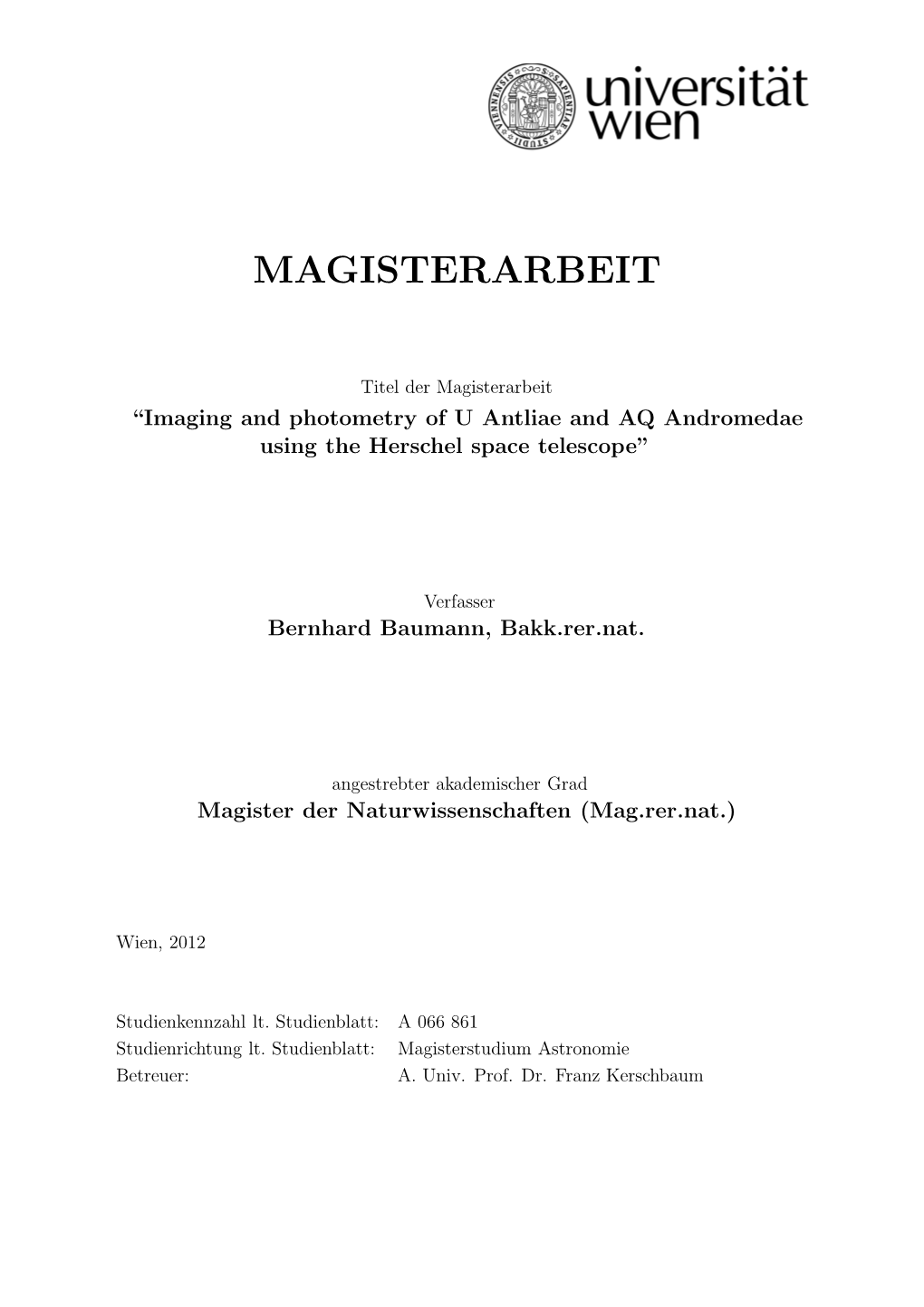 Magisterarbeit