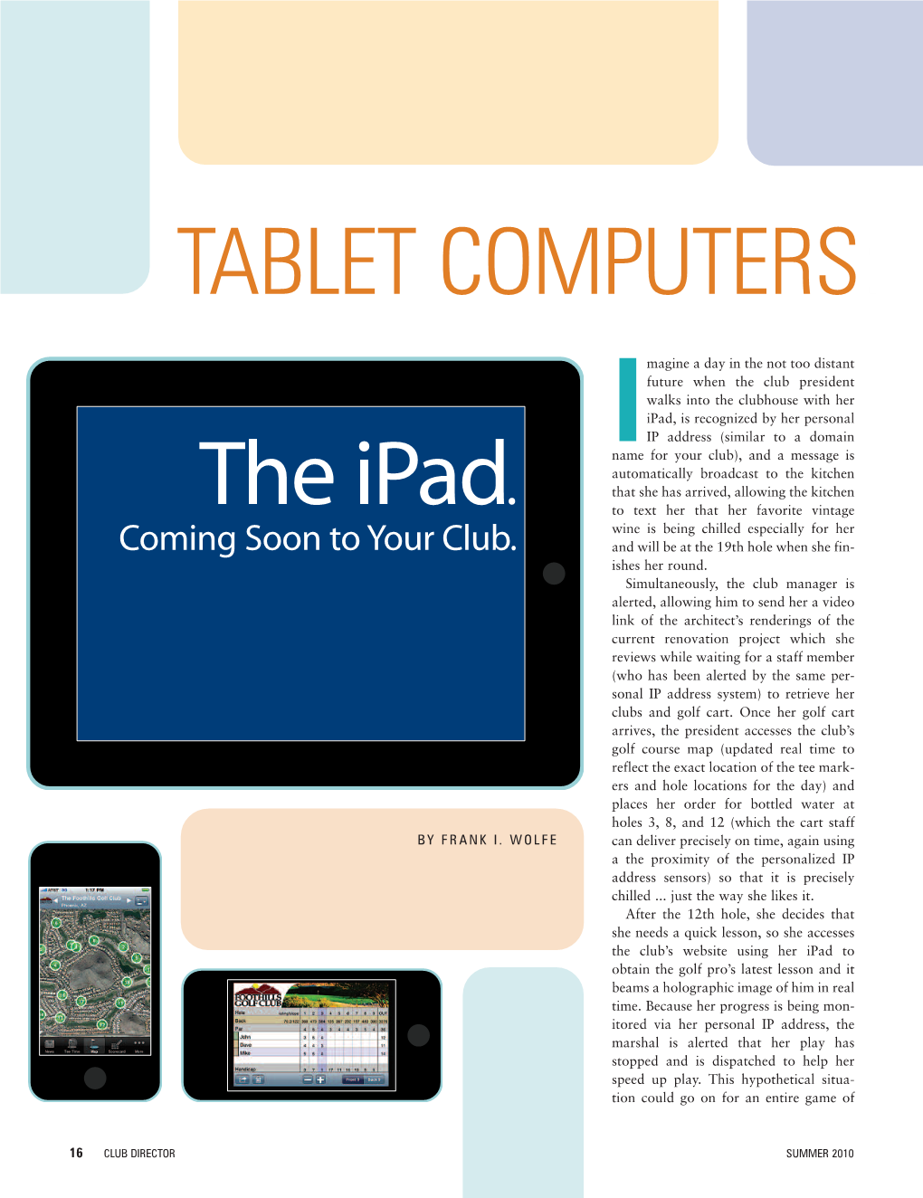 TABLET COMPUTERS: the Ipad