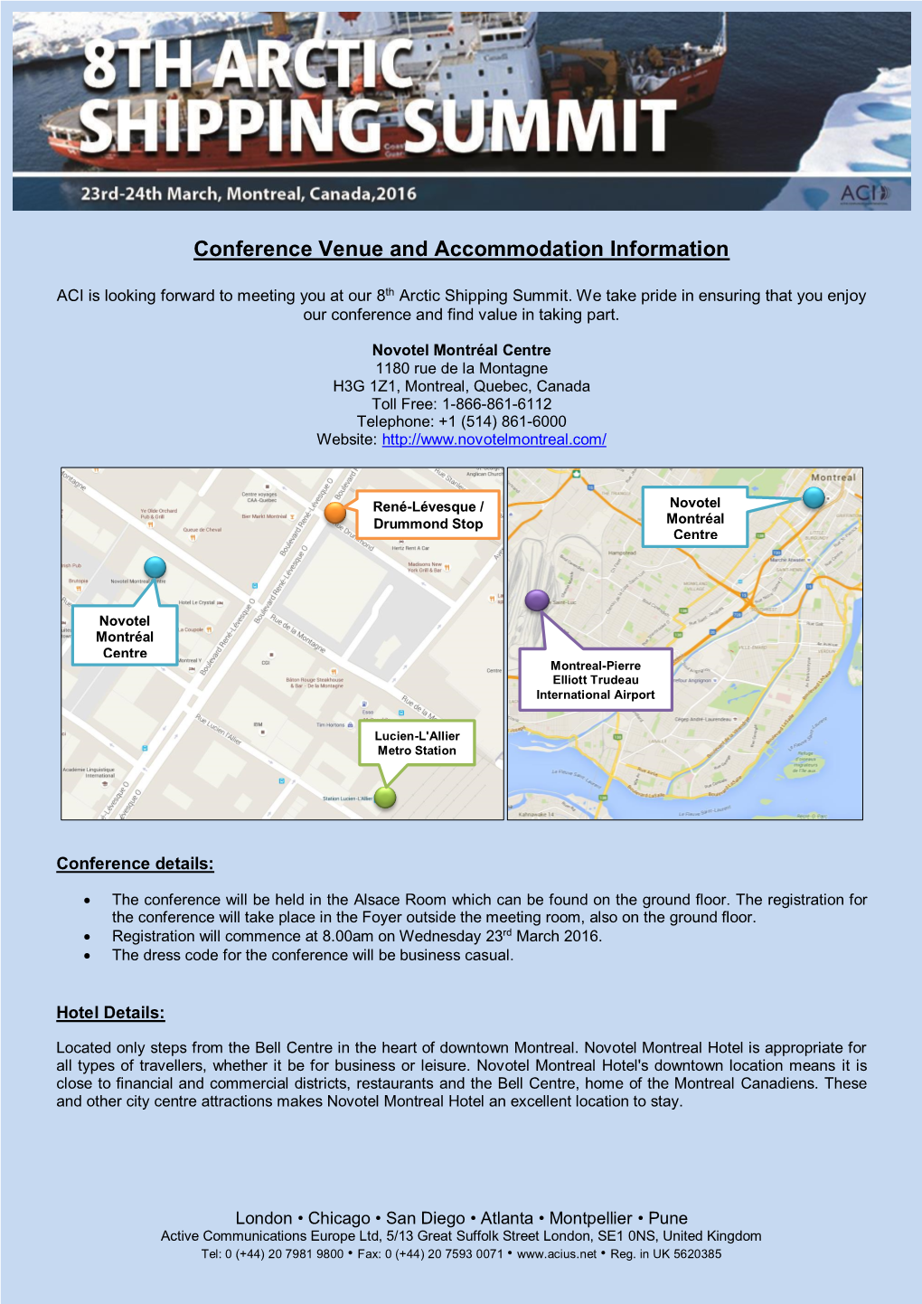 Conference Venue and Accommodation Information