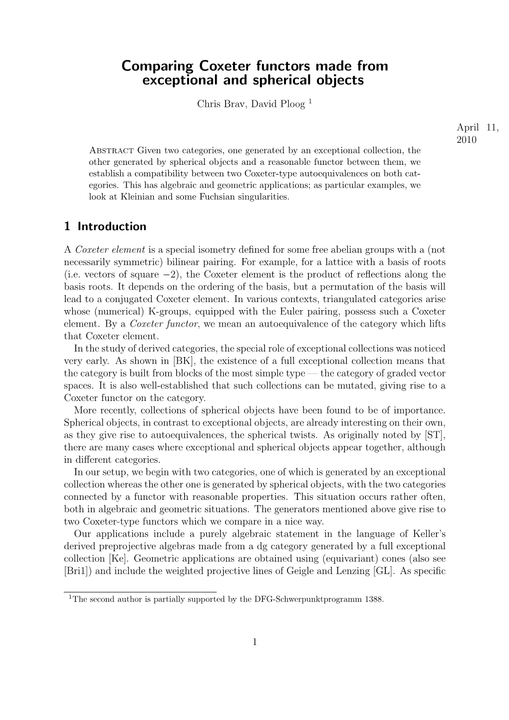 Comparing Coxeter Functors Made from Exceptional and Spherical Objects