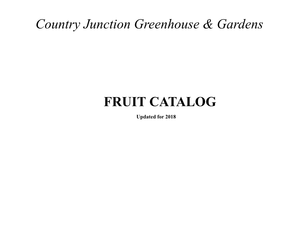 Country Junction Greenhouse & Gardens FRUIT