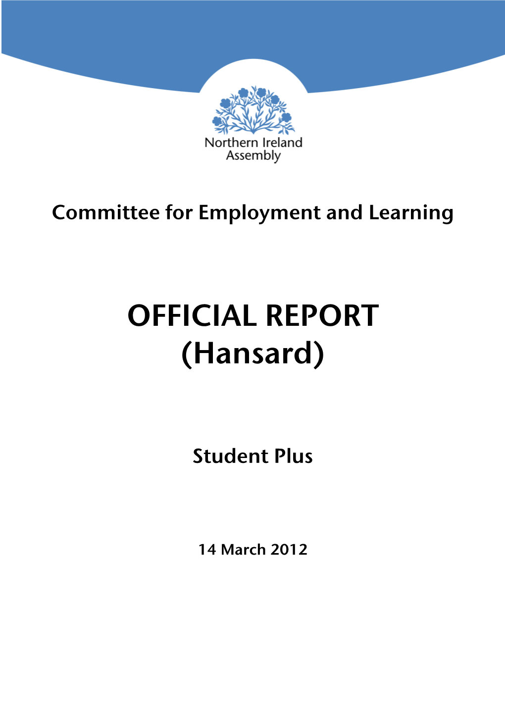 OFFICIAL REPORT (Hansard)