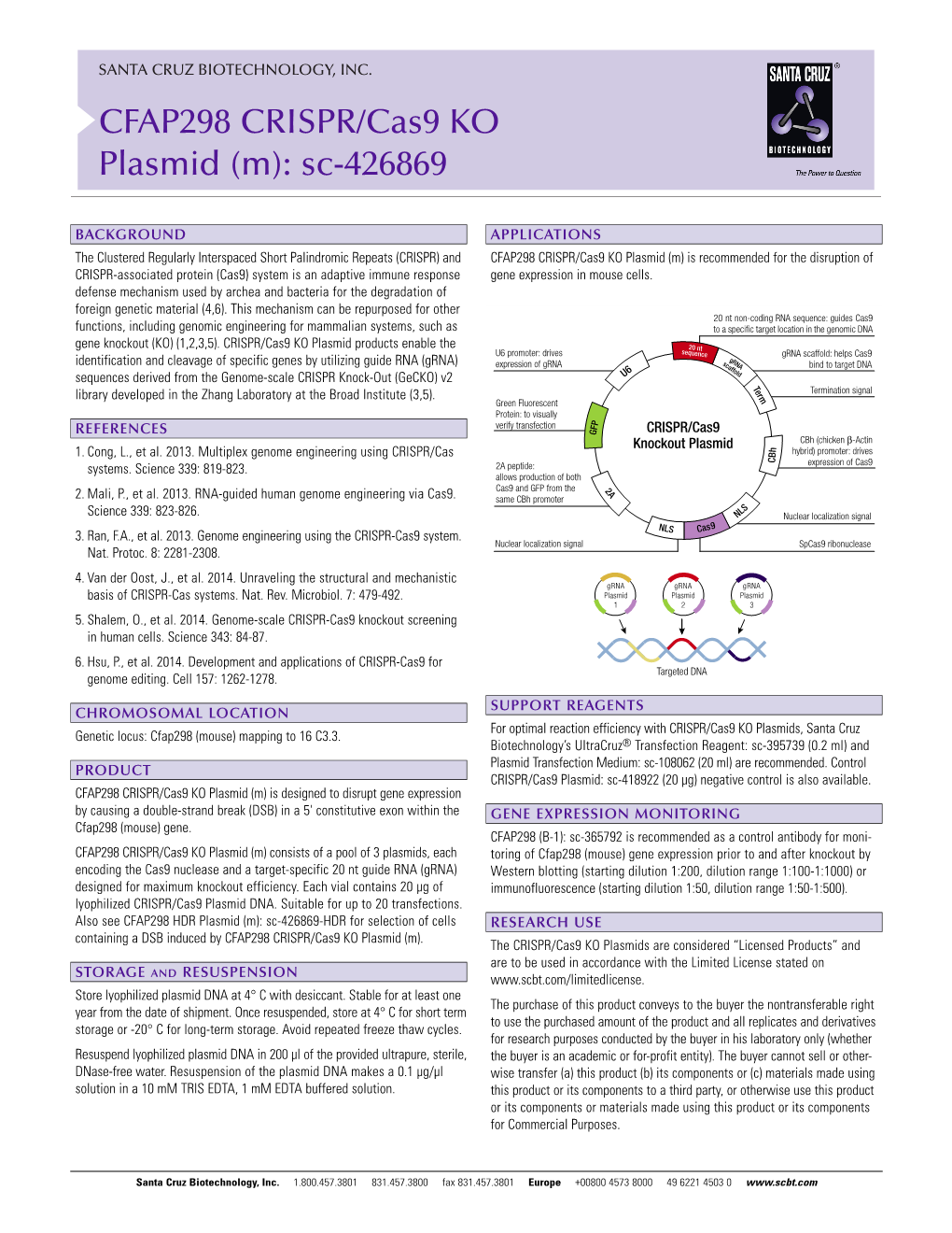 CFAP298 CRISPR/Cas9 KO Plasmid (M): Sc-426869