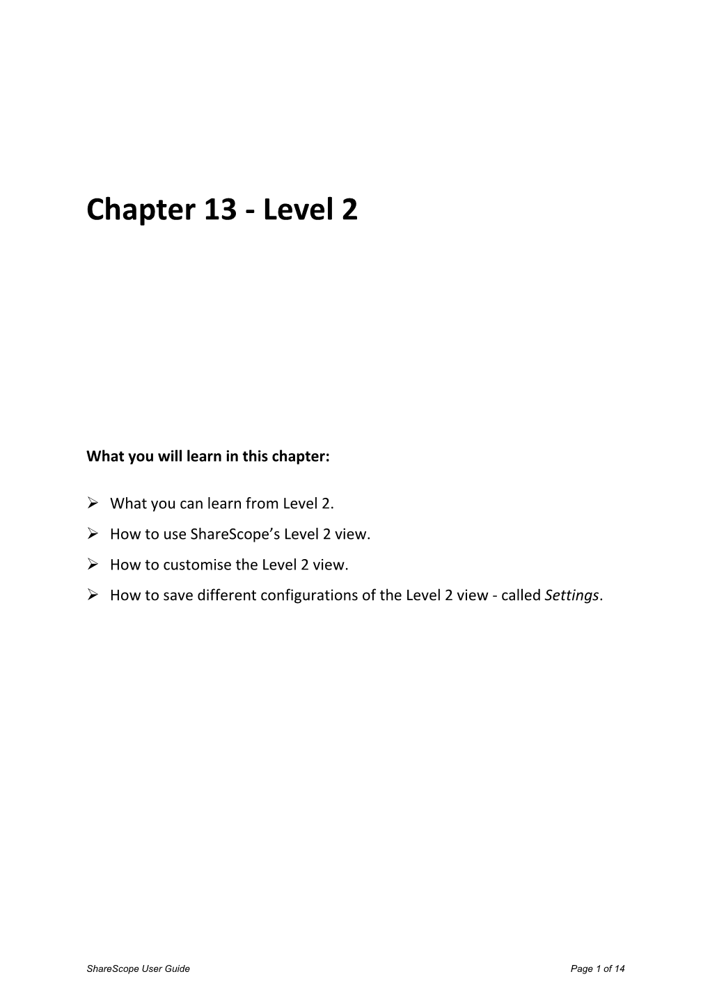 Chapter 13 - Level 2
