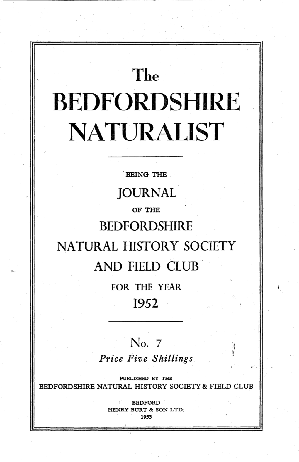 Bedfordshire Naturalist