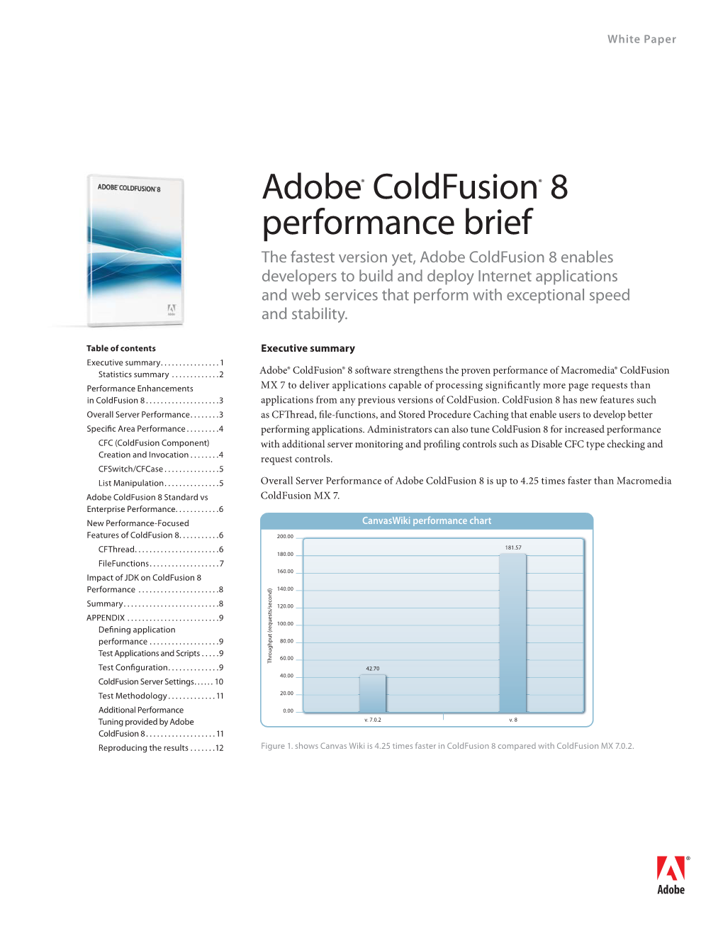 Adobe® Coldfusion® 8 Performance Brief