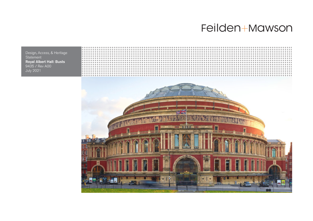 Design, Access, & Heritage Statement Royal Albert Hall: Busts 9435 / Rev