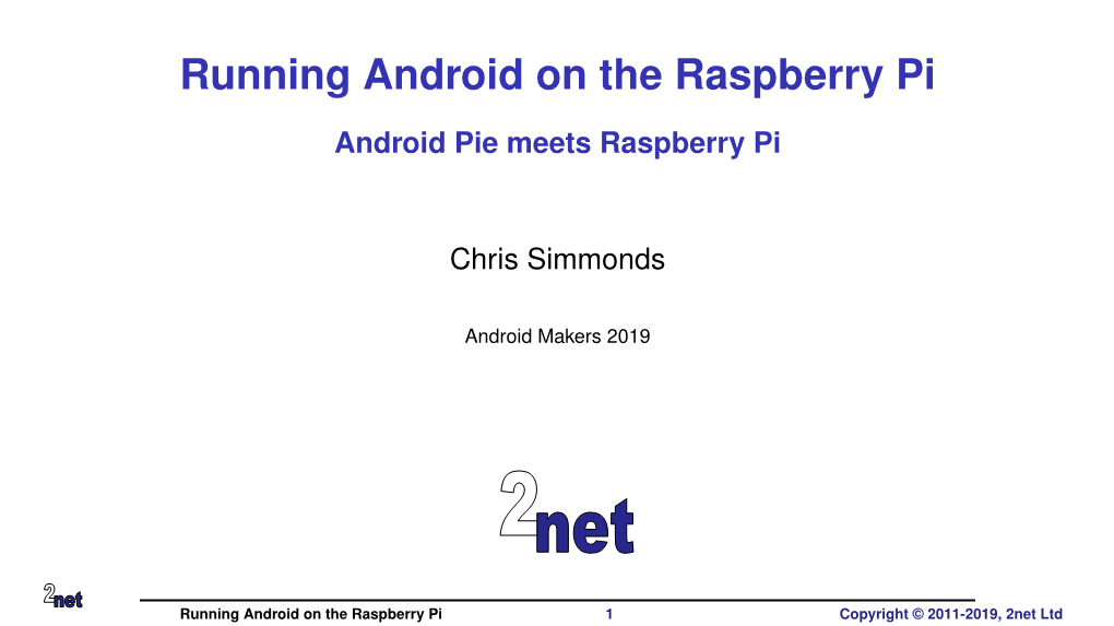 Running Android on the Raspberry Pi