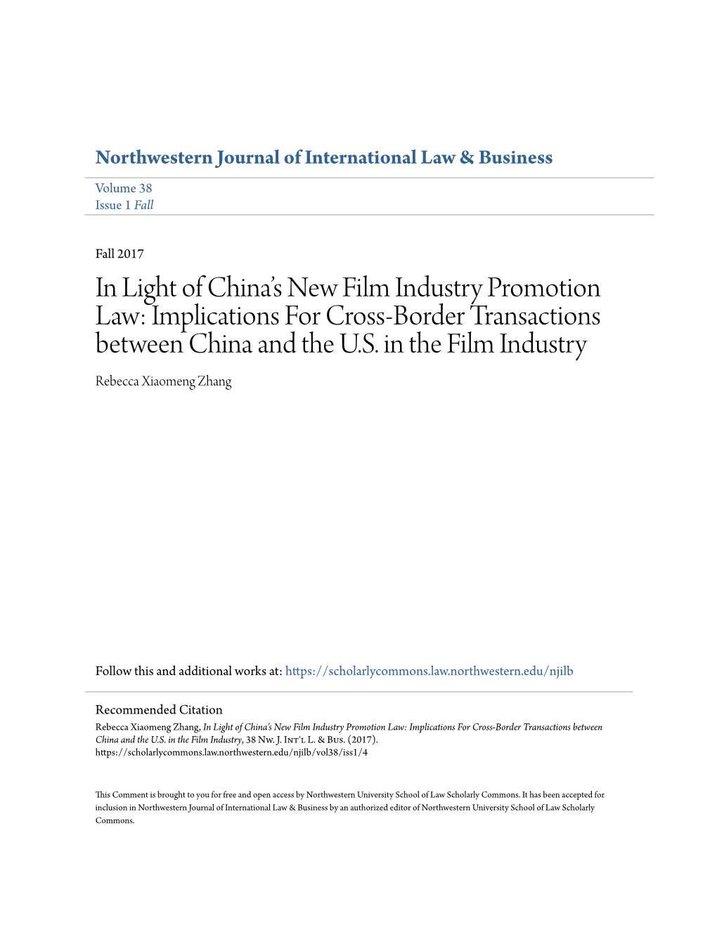 Implications for Cross-Border Transactions Between China and the U.S