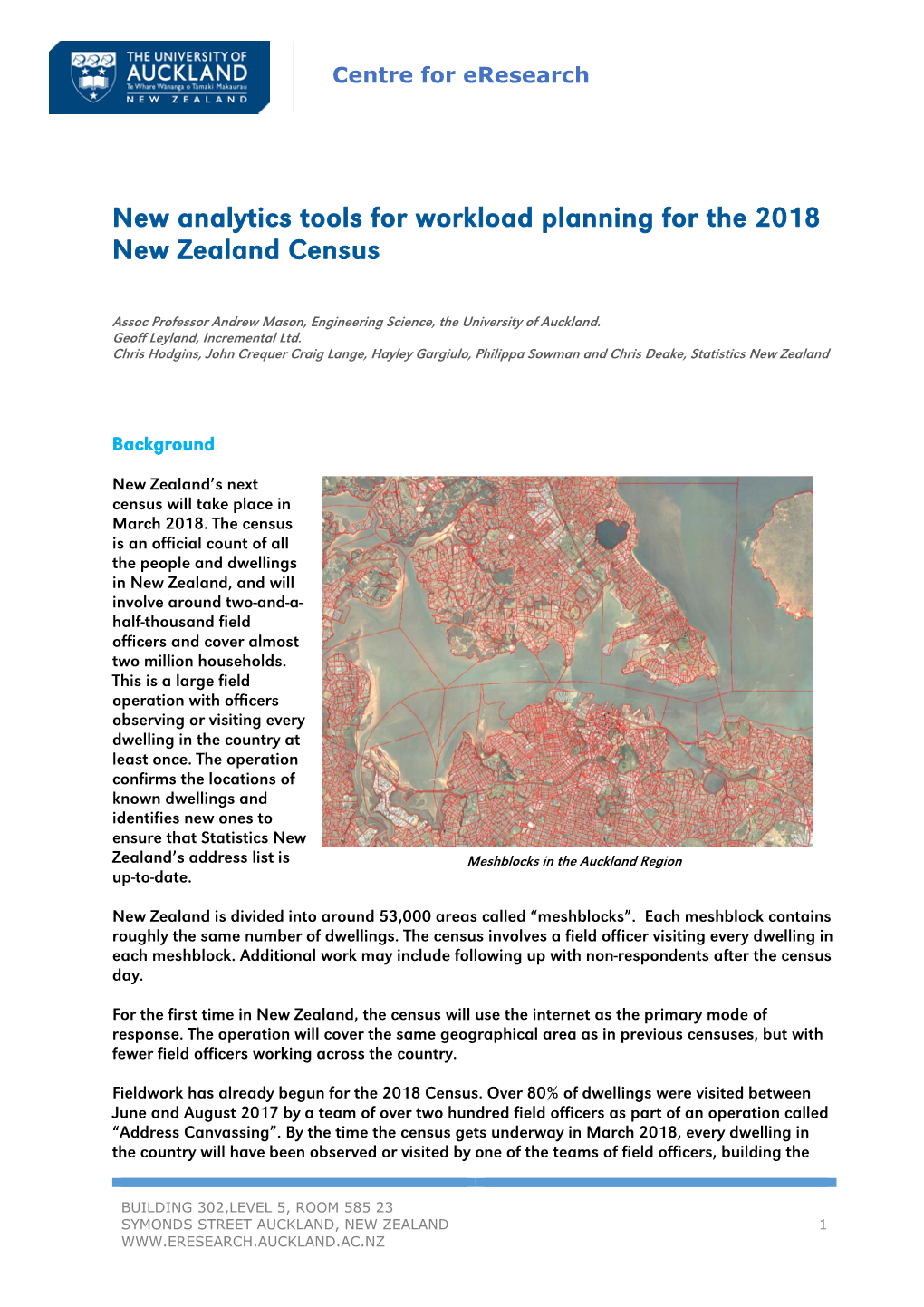 New Analytics Tools for Workload Planning for the 2018 New Zealand Census
