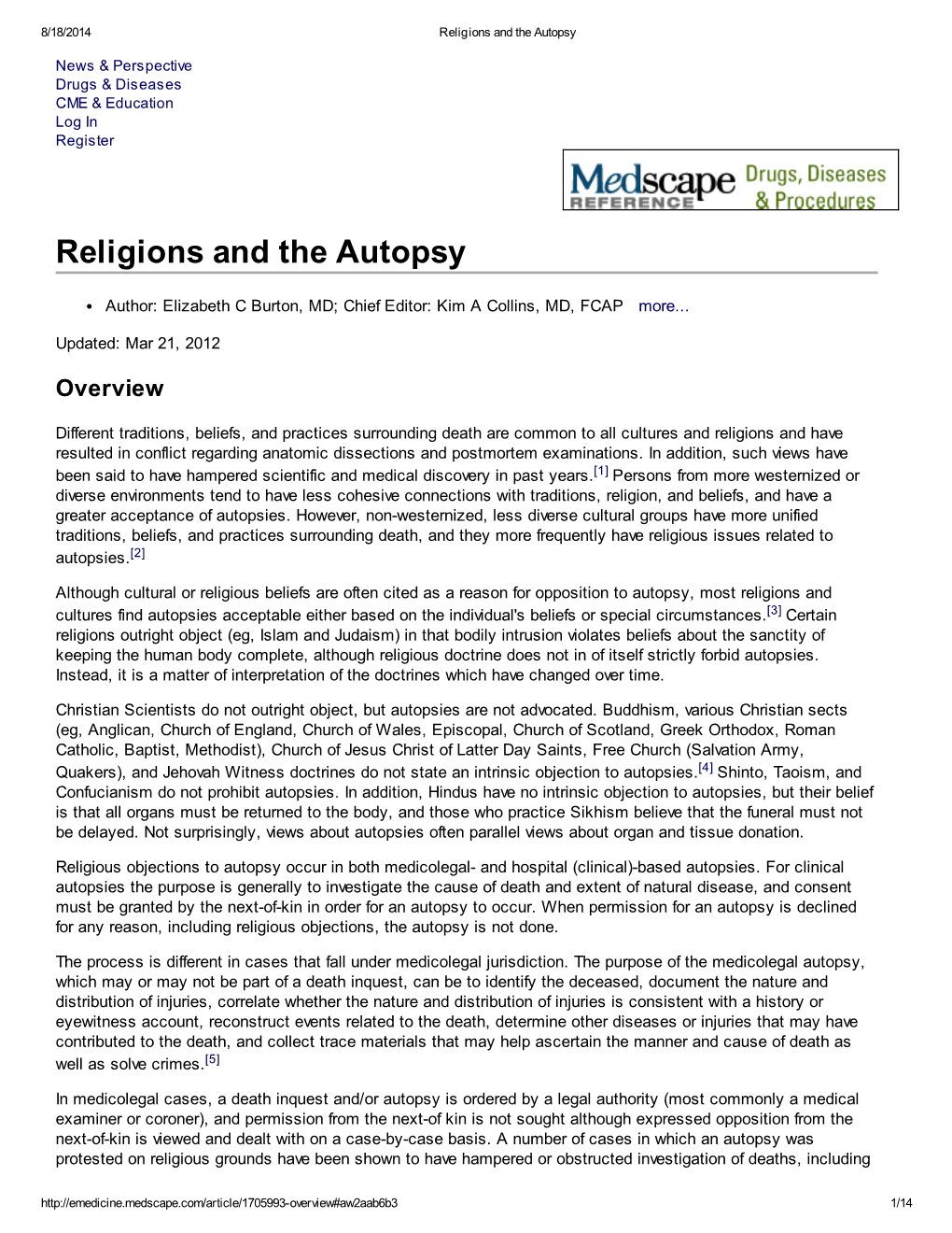 Religions and the Autopsy