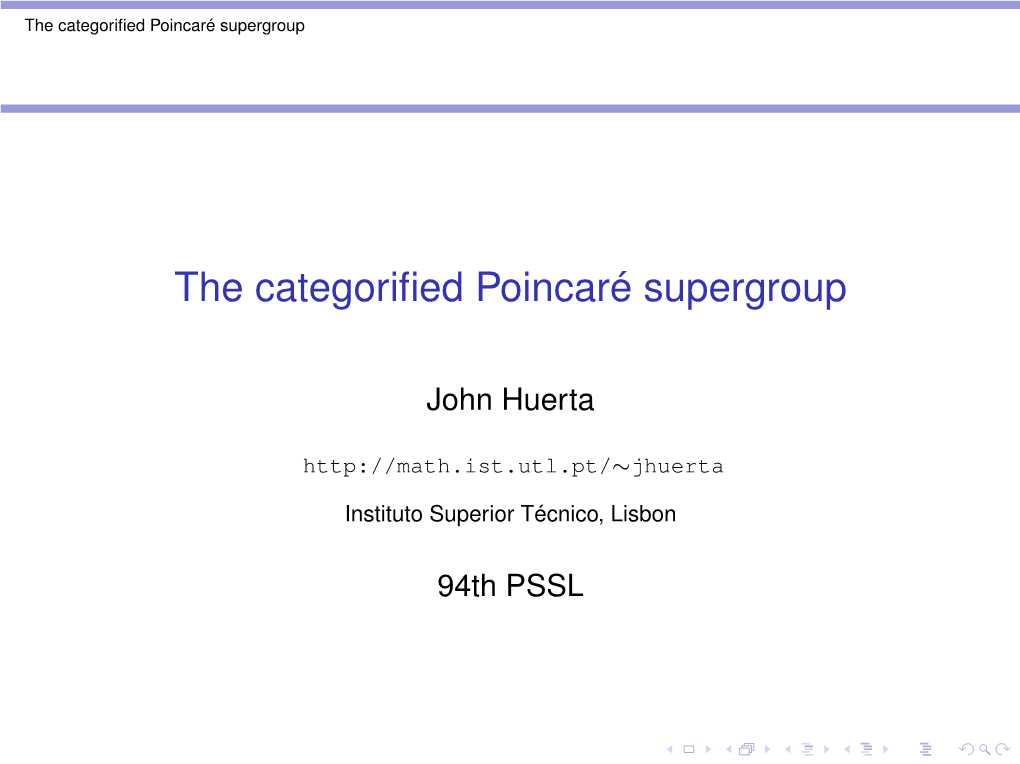 The Categorified Poincaré Supergroup