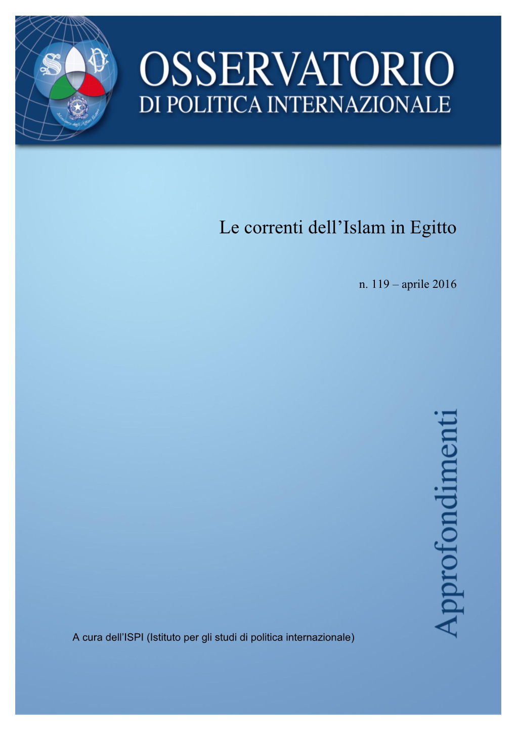 Le Correnti Dell'islam in Egitto