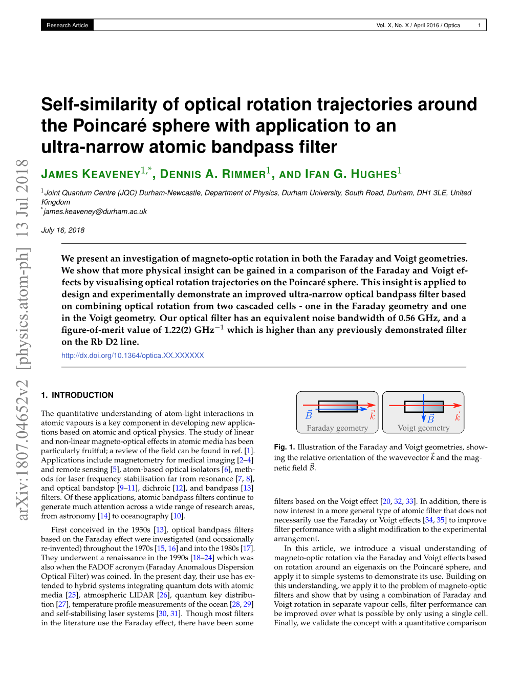 Self-Similarity of Optical Rotation Trajectories Around the Poincaré Sphere with Application to an Ultra-Narrow Atomic Bandpass ﬁlter