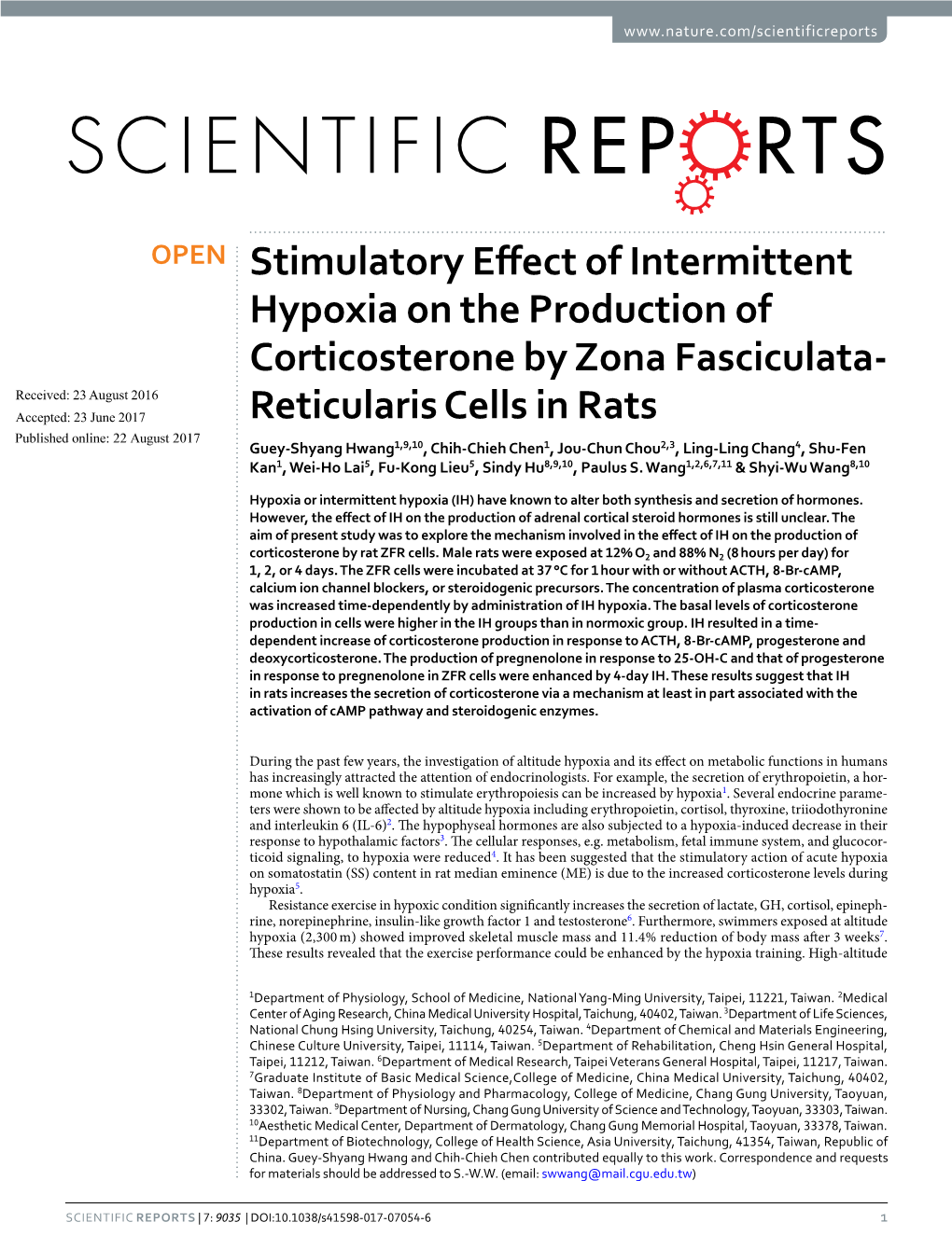 Stimulatory Effect of Intermittent Hypoxia on the Production Of