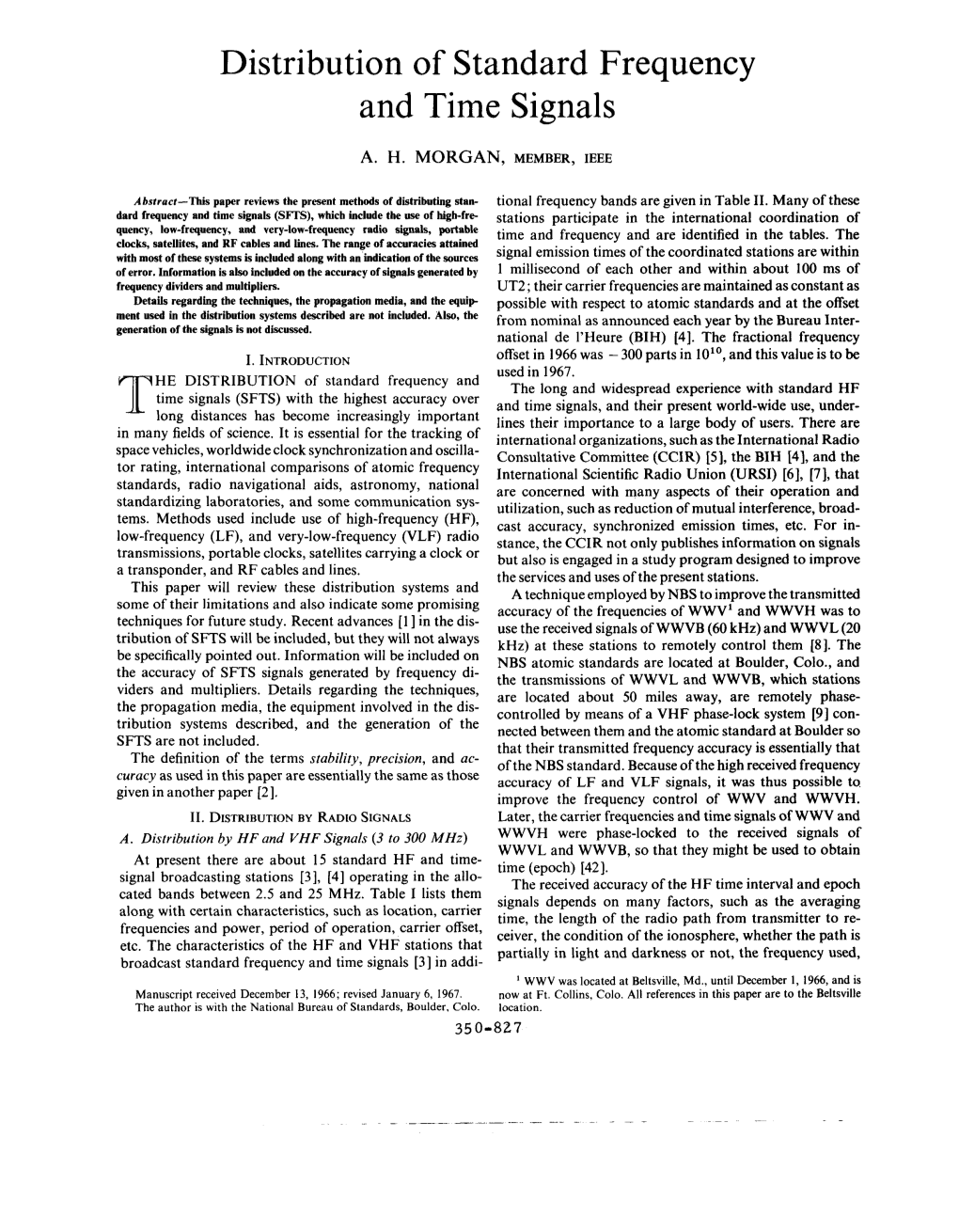 Distribution of Standard Frequency and Time Signals