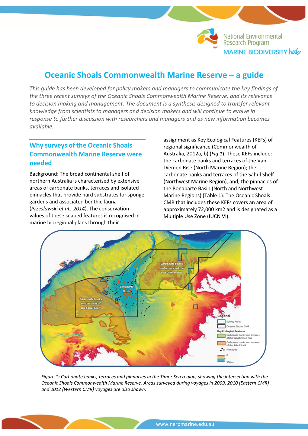 Oceanic Shoals Commonwealth Marine Reserve – a Guide