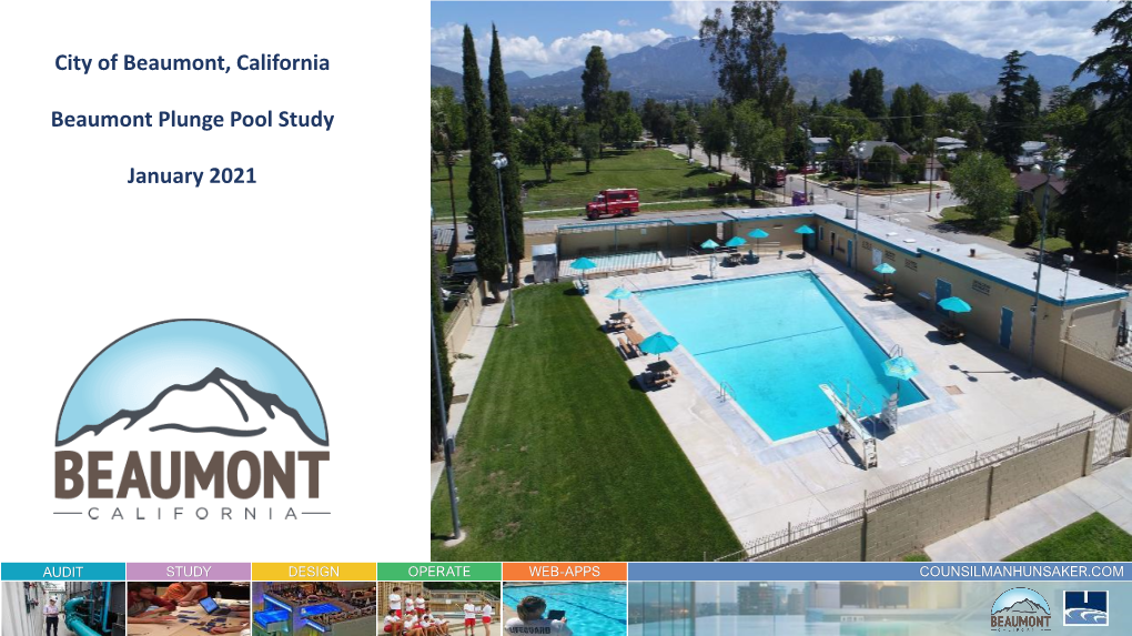 City of Beaumont, California Beaumont Plunge Pool Study