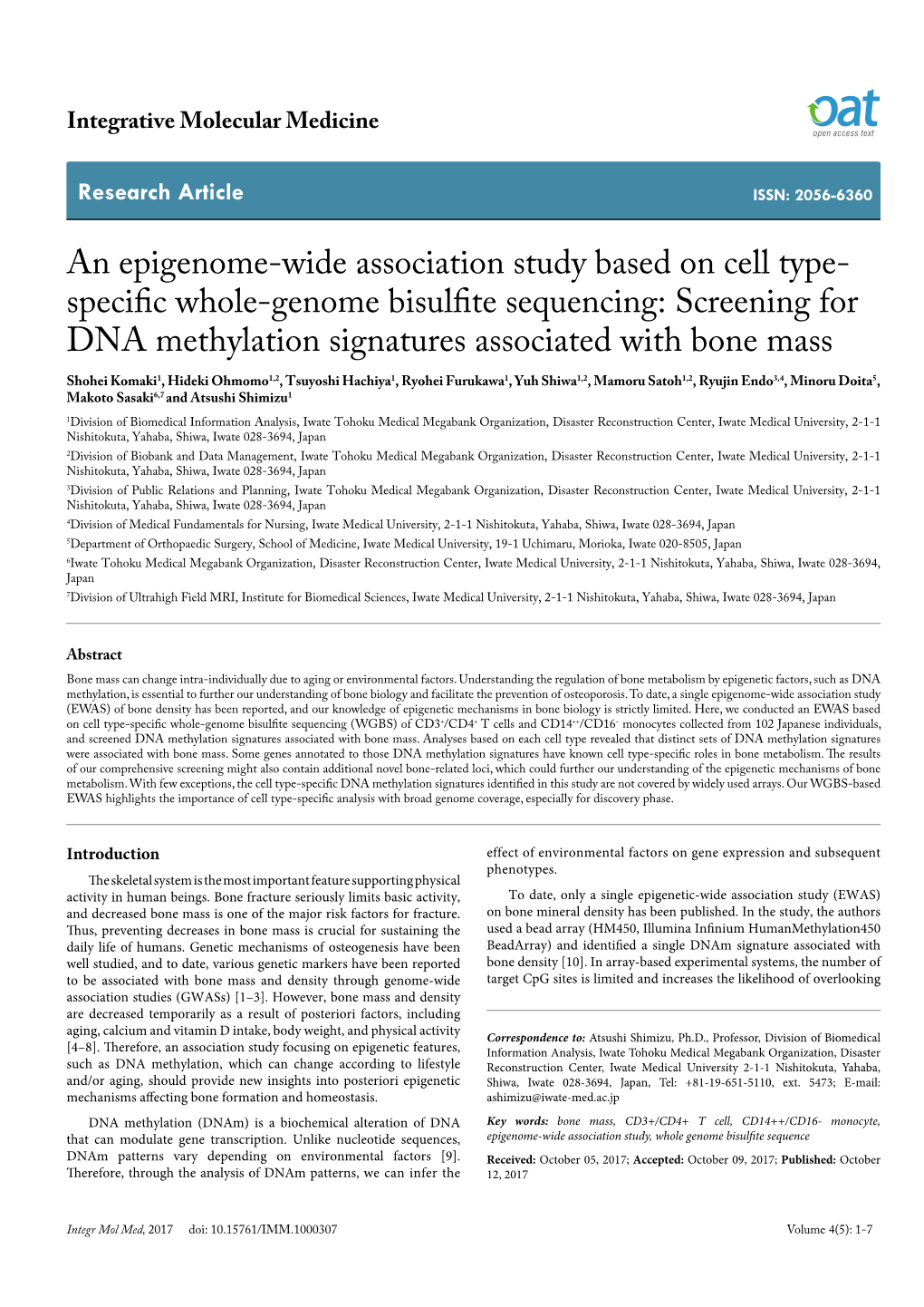 An Epigenome-Wide Association Study Based on Cell Type