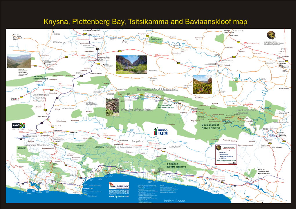 Knysna, Plettenberg Bay, Tsitsikamma and Baviaanskloof Map 2020.Cdr