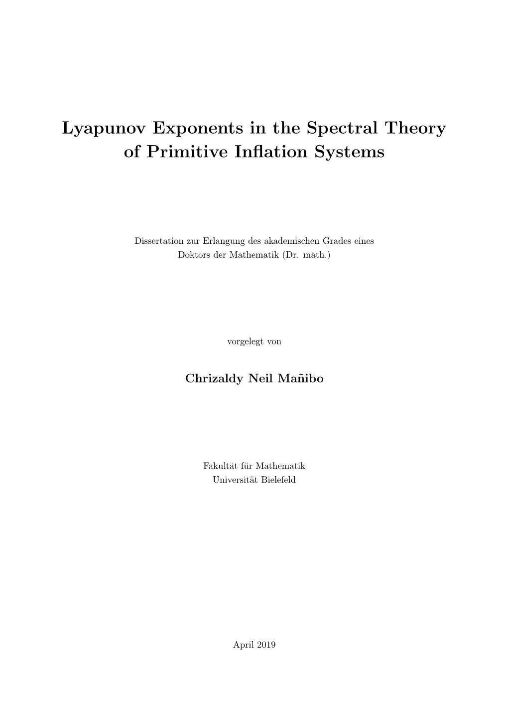 Lyapunov Exponents in the Spectral Theory of Primitive Inflation Systems