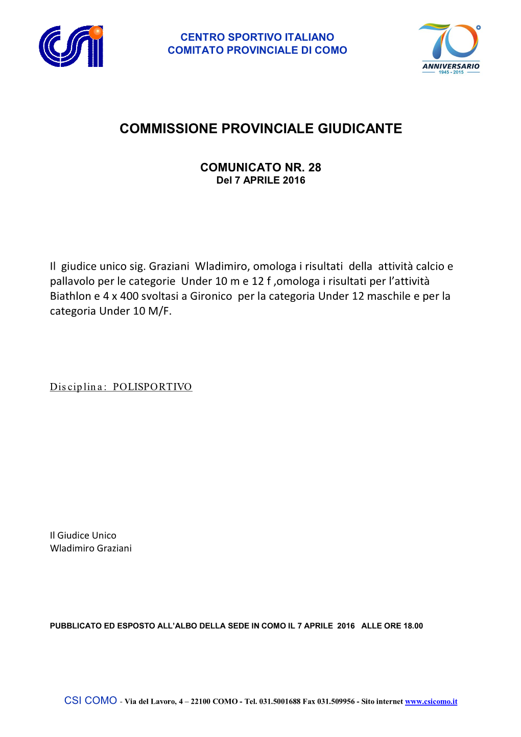 Commissione Provinciale Giudicante