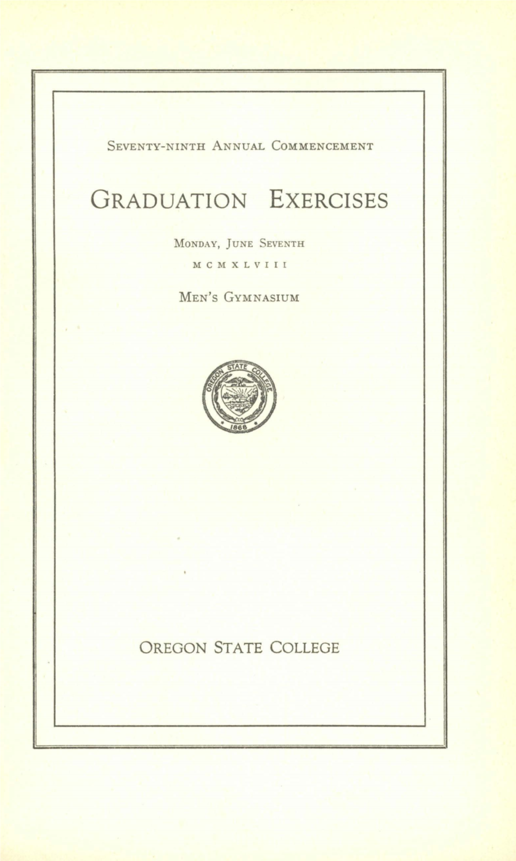 Graduation Exercises