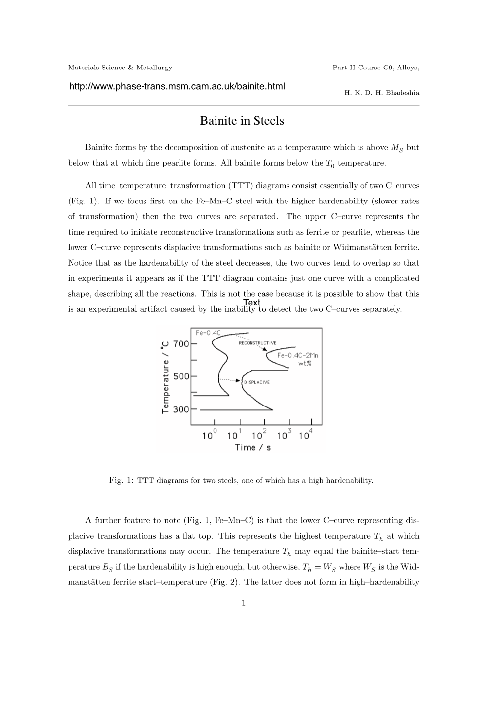 Bainite in Steels