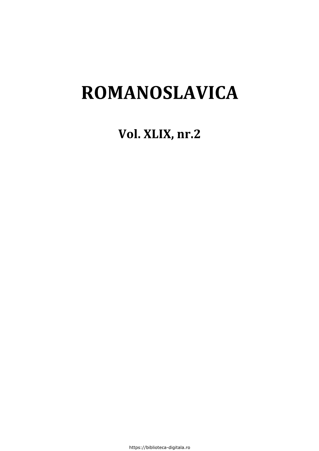 Romanoslavica