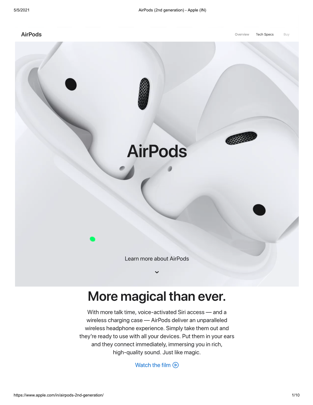 Airpods (2Nd Generation) - Apple (IN)