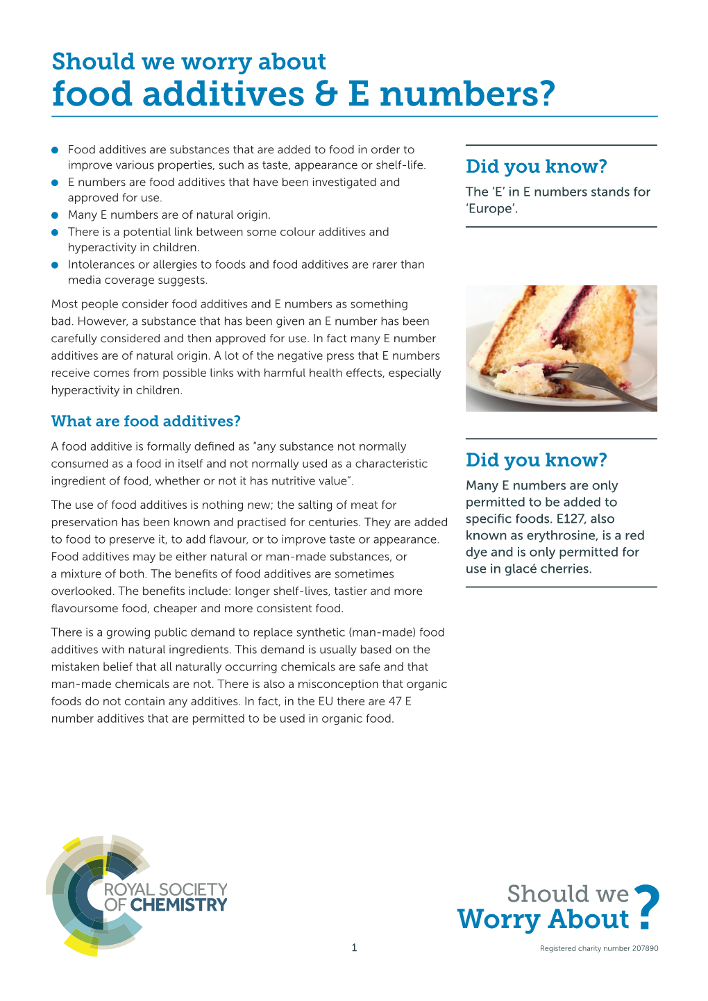 Food Additives & E Numbers?