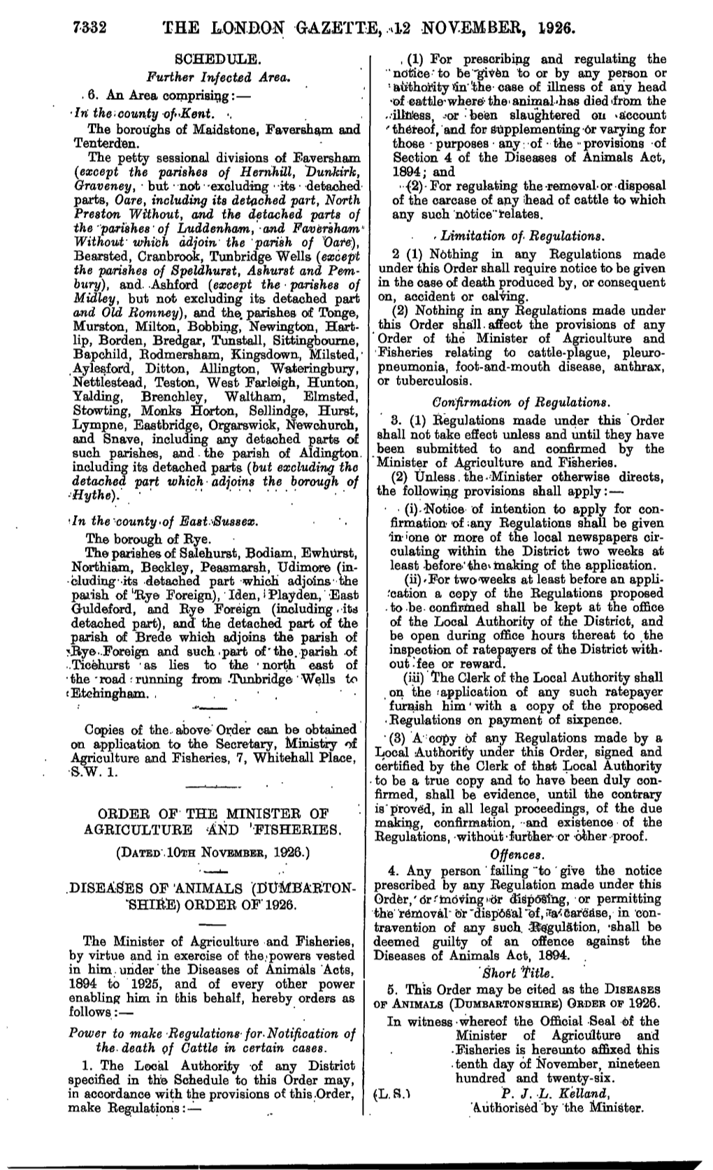 7532 the London Gazette, ,12 November, 1926