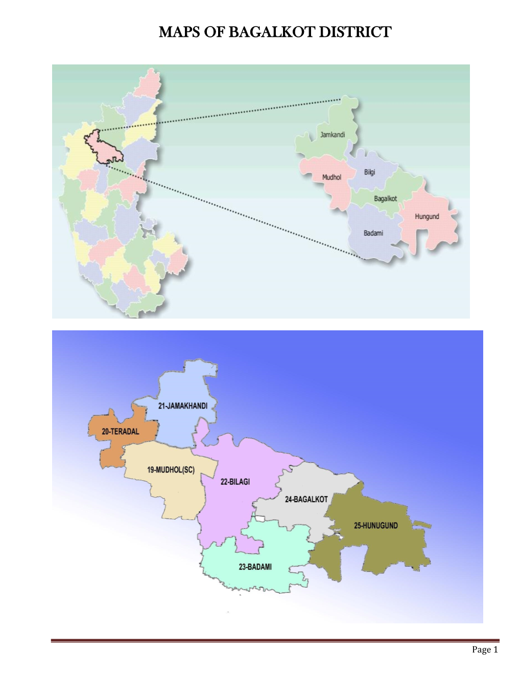 Maps of Bagalkot District