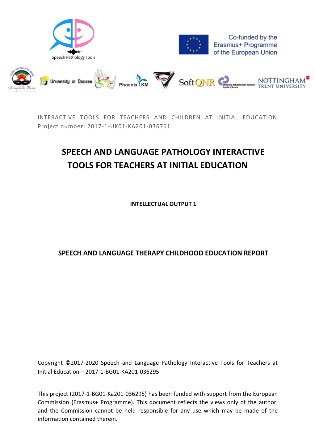 Speech and Language Therapy Childhood Education Report