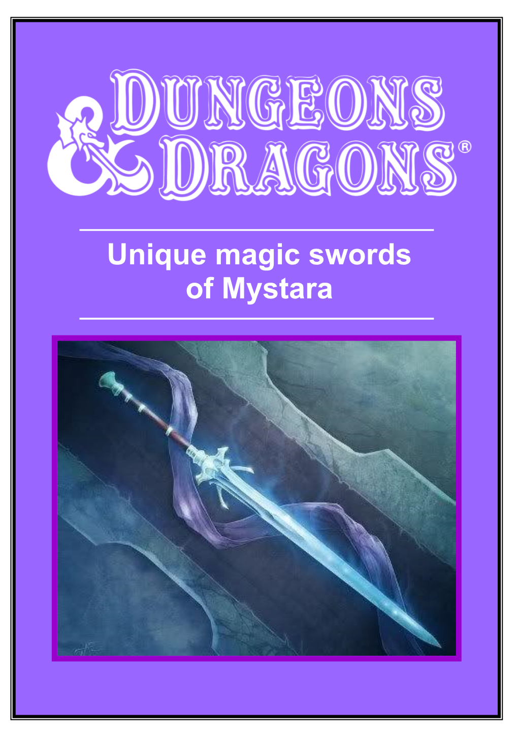 Unique Magic Swords of Mystara