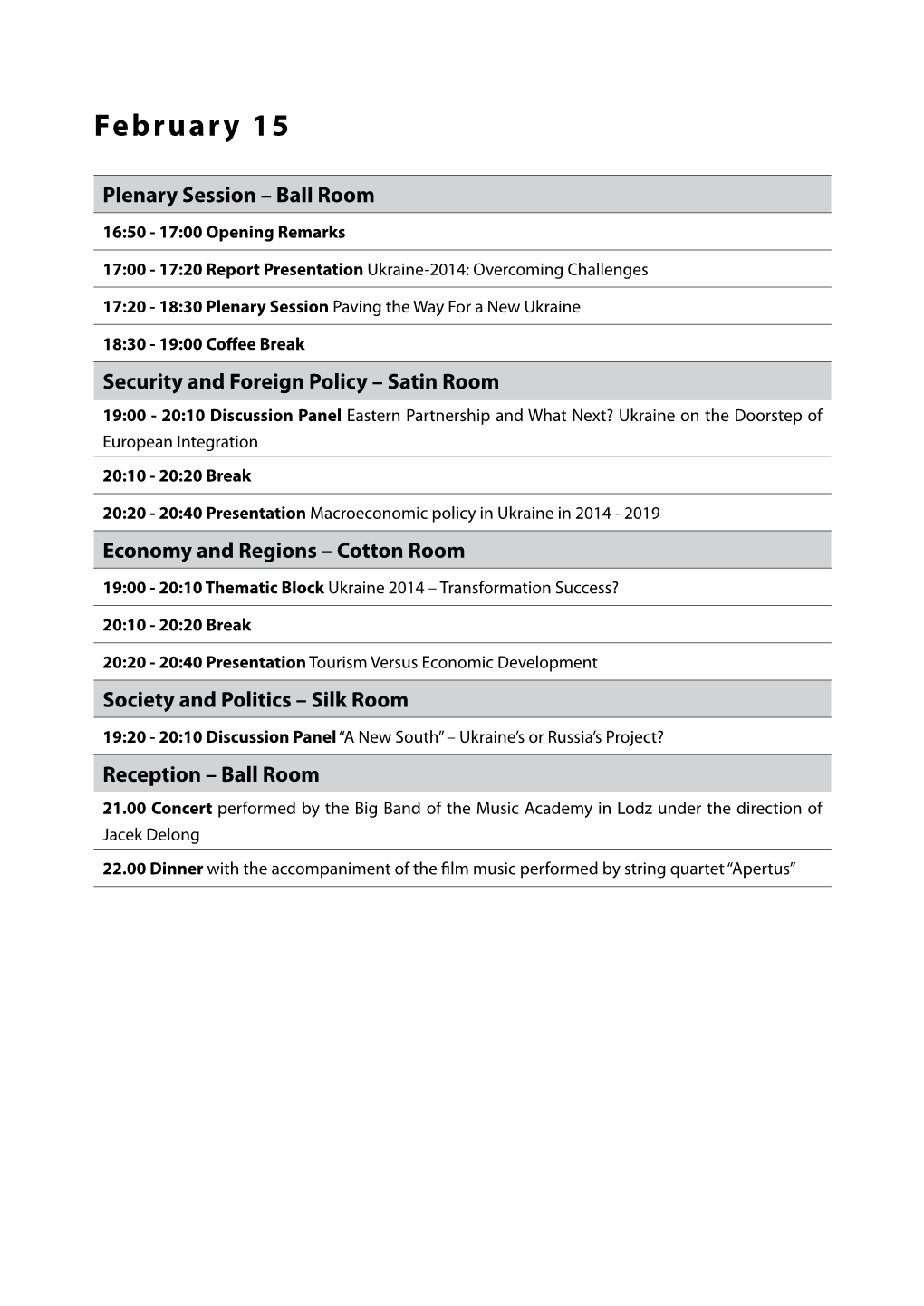 Program 8Th Europe-Ukraine Forum (2015)