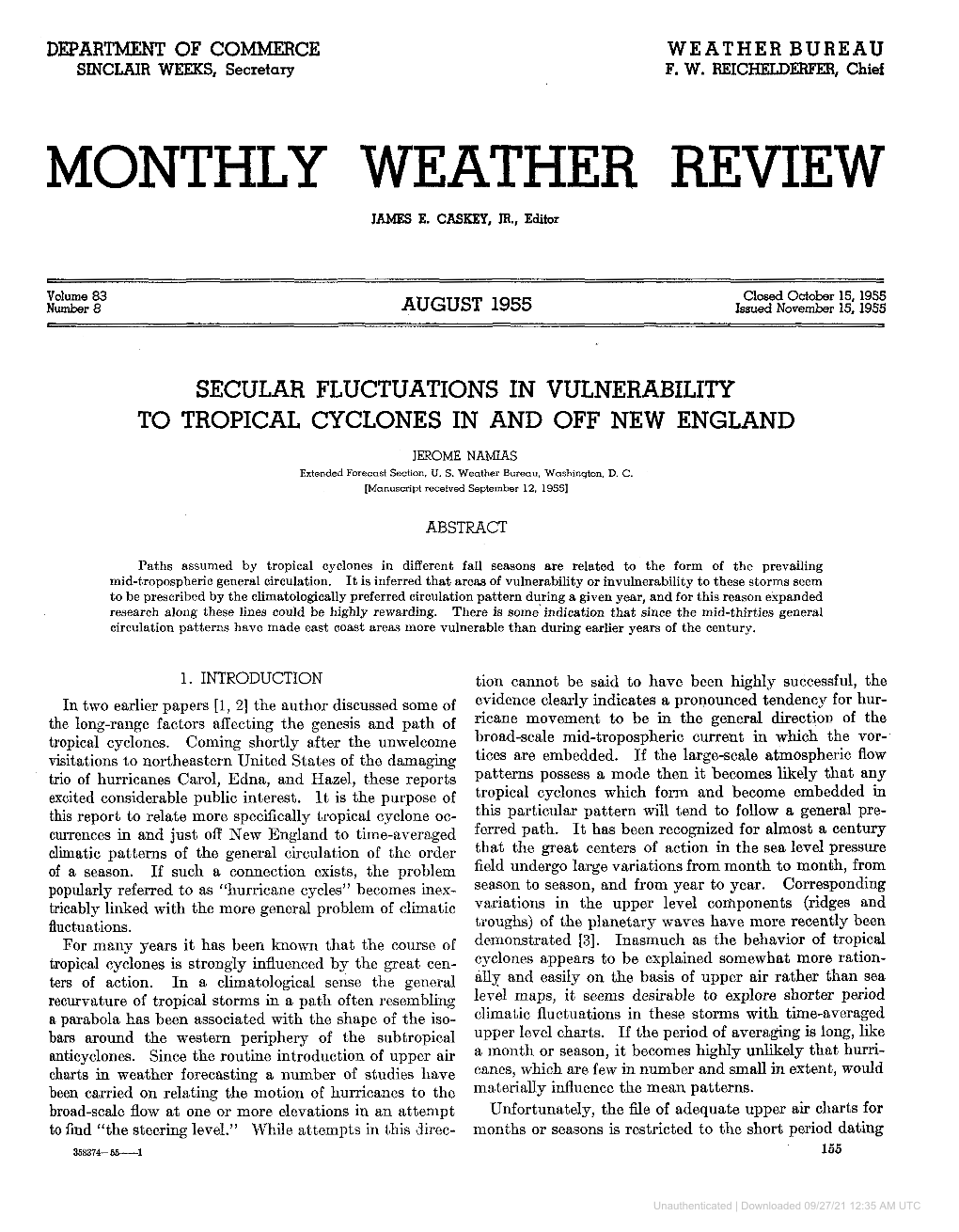 Monthly Weather Review James E