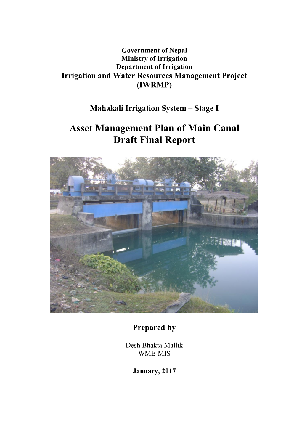 Main Canal Draft Final Report
