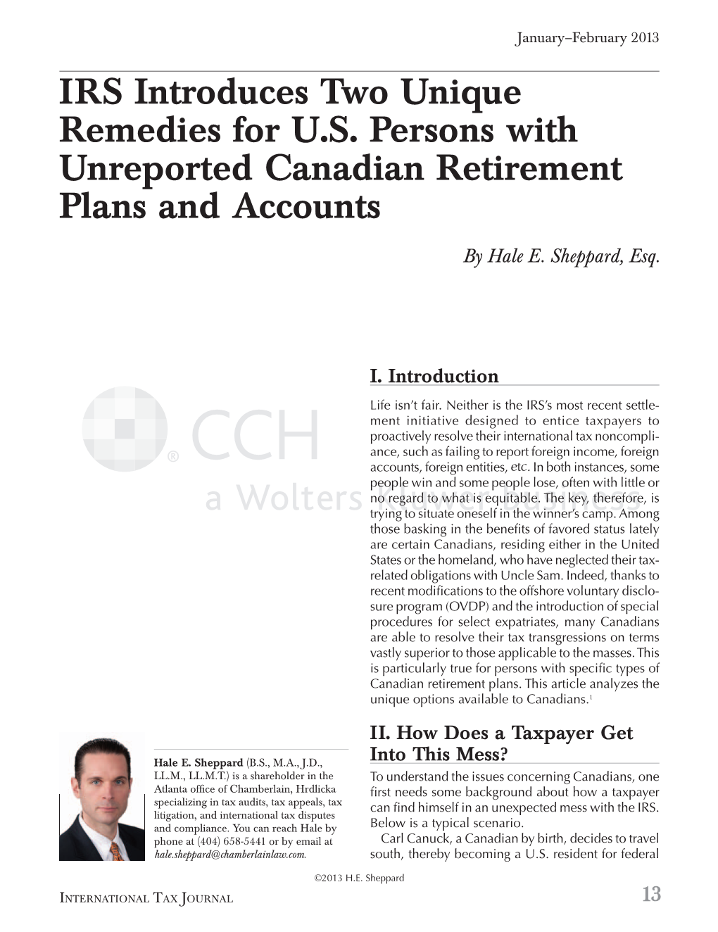 IRS Introduces Two Unique Remedies for U.S. Persons with Unreported Canadian Retirement Plans and Accounts