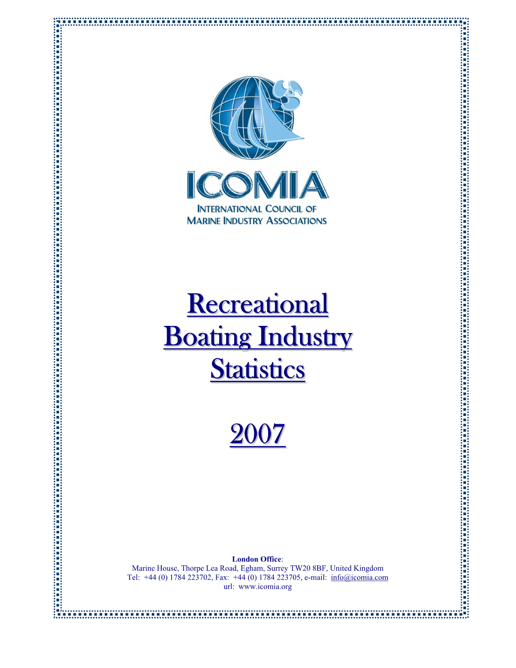 Recreational Boating Industry Statistics 2007