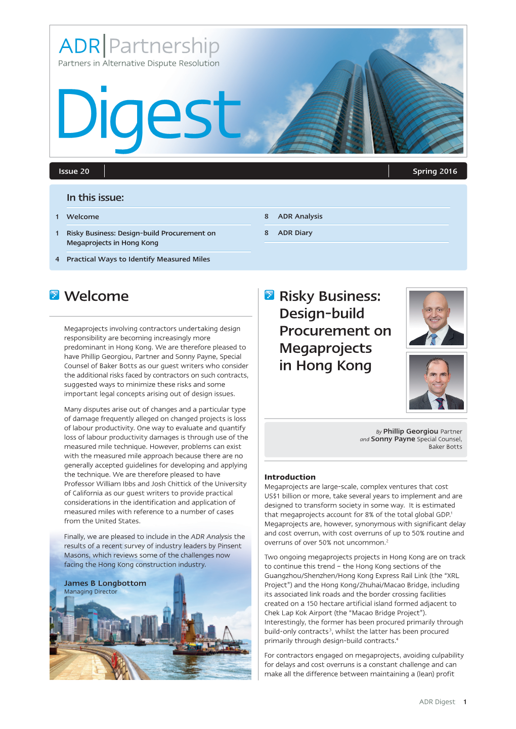 Risky Business: Design-Build Procurement on Megaprojects in Hong Kong Welcome