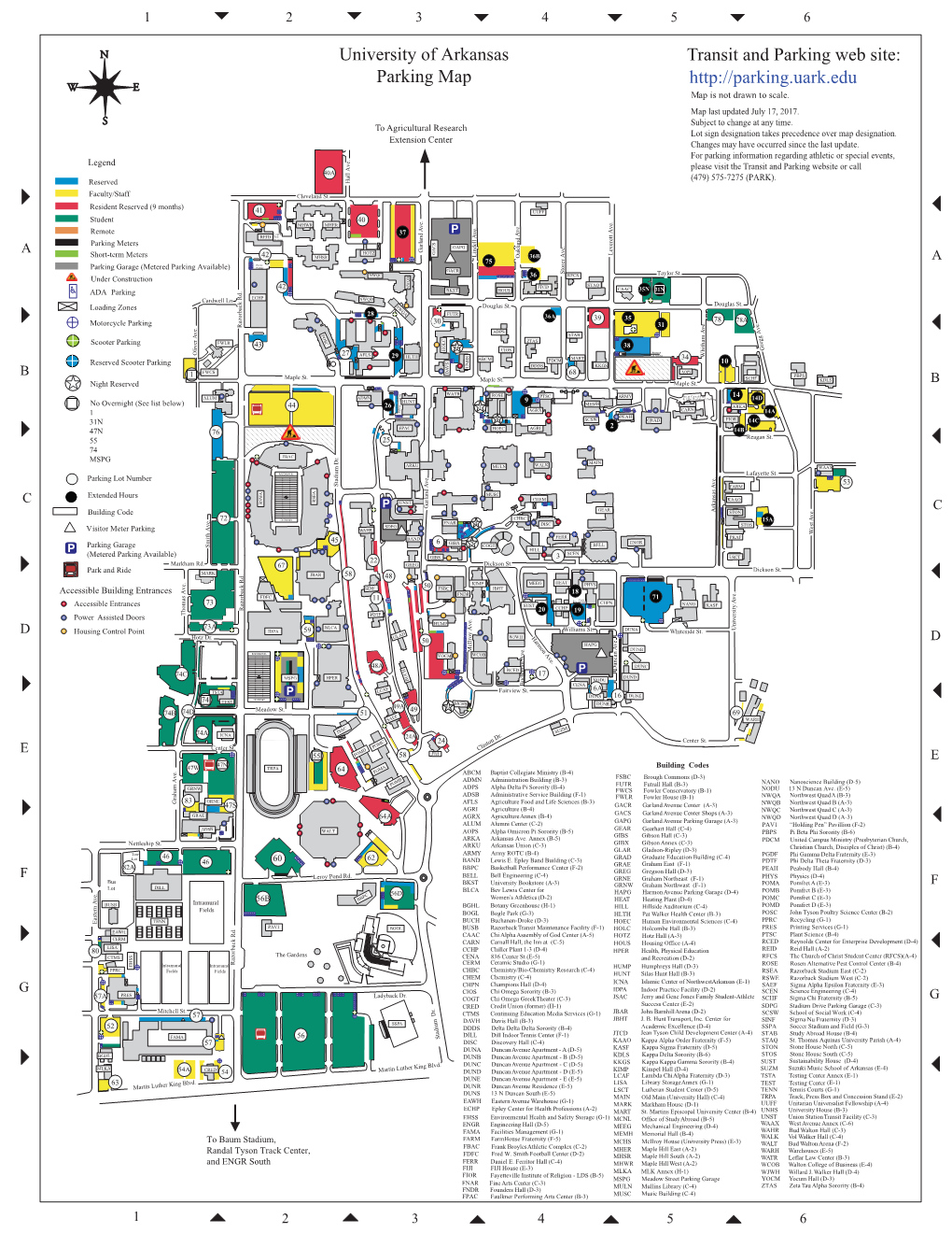 Transit and Parking Web Site: Parking Map Map Is Not Drawn to Scale