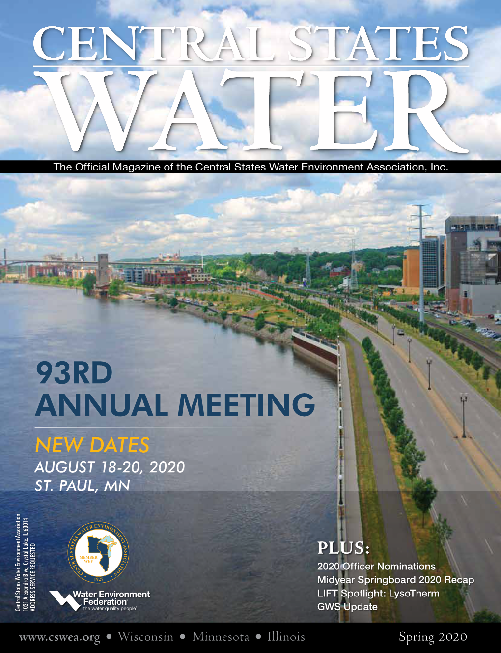 ANNUAL MEETING 93RD the Officialmagazineofthecentralstates Water Environment Association,Inc